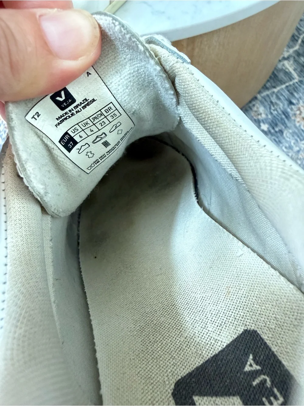 VEJA Esplar White Rose Gold Sneakers US 6 EU 37